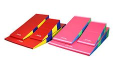 Tumbl Trak Gymnastics Folding Wedge Incline Cheese Mat, Medium, Bright Pastel, 76 cm x 173 cm x 41 cm
