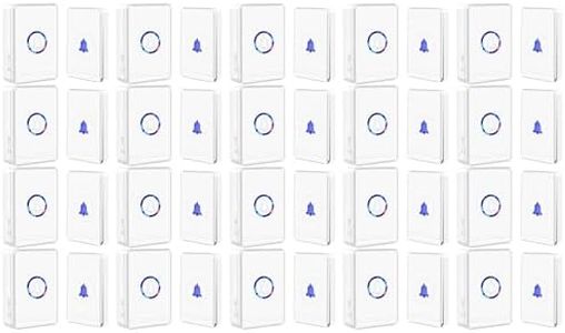 Greencycle Wireless Doorbells for Home,Wireless Doorbell,Door Bell Ringer Wireless,48 Ringtones,433M Hz Ultra Long Range Transmission,IP66 Waterproof,Suitable for Home, Classroom, Store,20PK