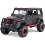 DEUSON ECOM Diecast Metal Car Amg 4X4 1:24 Die Cast Big Scale Model Alloy Car Openable Door Toy Car With Light Sound Pullback Toy Car For Kids Best Gifts Toys For Boys,Black