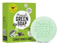 Marcel's Green Soap Hair Conditioner Bar Tonka Bean & Muguet Scents - Eco-Friendly, Zero Plastic Packaging - Free from Palm Oil, Suitable for Vegans, Compact and Long-Lasting, 60 grams