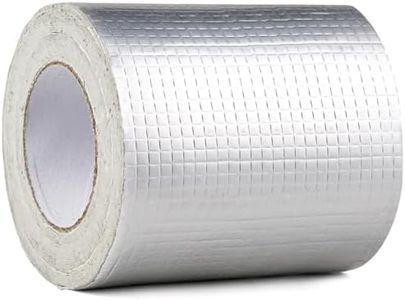 BAOXULAO Butyl Tape Waterproof Tape Aluminum Foil Tape Tape 6in(w) x 16.4ft(L) x 1.2mm(T), Waterproofing in Toilets, Pipelines, roof Cracks, RVs, sunshades, Windows, Boat,Floors