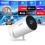 [Official Netflix Certified & Electric Focus] Mini Projector – WiFi & Bluetooth, XuanPad 1080P Supported, Portable Projector with 210° Rotatable Stand, Auto Keystone, Dust Removal & Cooling Design