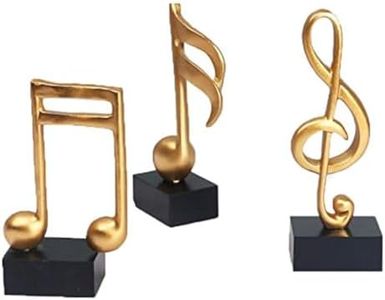 Notakia 3Pcs Music Decorations for Home Gold Music Note Decor for Living Room