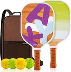 ANKYLOSAUR Pickleball Paddles Set of 2, USAPA Approved, Advanced Carbon Surface, Comes with Carry Bag and 4 Pickleballs - Accented with Pop Art Design for a Vibrant Playing Experience