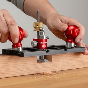 Woodpeckers Router Plane, Precision Woodworking Tool for Joinery, 3 Mount Positions, Zero-Backlash Thumbwheel, Spear & Straight Blades, Ductile Iron Base - WRP