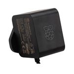 PiDuino Official Raspberry Pi 5 27W USB-C Power Supply - Black