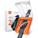 MAGIC JOHN 2 Pack Screen Protector for Apple Watch SE/6/5/4 Series 44mm[Ceramic Film Material Not Glass], Anti-Scratch, HD Clear, Easy Installation