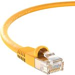 InstallerParts (5 Pack Ethernet Cable CAT5E Cable UTP Booted 50 FT - Yellow - Professional Series - 1Gigabit/Sec Network/Internet Cable, 350MHZ