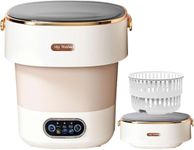 Portable Washing Machine,Mini Washer -16L Upgraded With Spin Basket,Small Clothes Folding Washing Machine Of Underwear, Baby And Small Clothes,Suitable For Home Apartments Dormitories, Hotels Beige L6