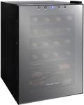 Russell Hobbs 20 Bottle 62L Mirrored Door Wine Cooler Freestanding Beverage Drinks Fridge, LED Light with Touch Control, Digital Display, Adjustable Shelves, Glass Door RH20WC201MR
