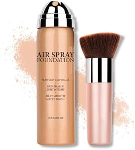 Flawless AirBrush Foundation High Coverage Foundation Smooth Creamy Matte Spray Foundation Makeup Kit For Mature Skin With Natural Nude Finish #Natural Color