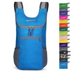 G4Free Lightweight Packable Shoulder Backpack Hiking Daypacks Small Casual Foldable Outdoor Bag 11L(Blue)