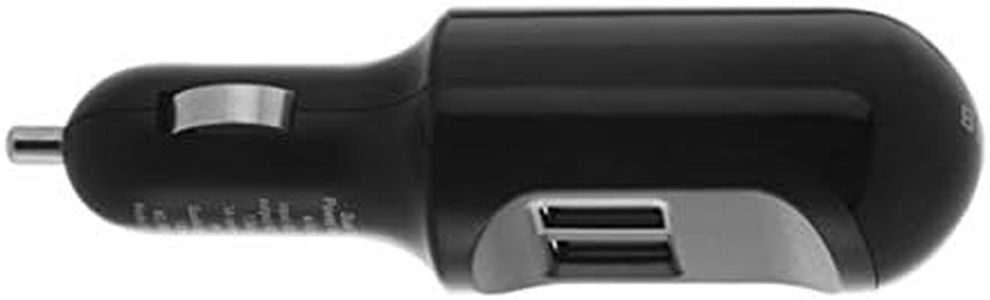 Belkin Dual Auto Charger - Cargador de móvil para el coche para Apple IPhone/IPod (12 V, 2 x USB 5 V, 1 A), negro
