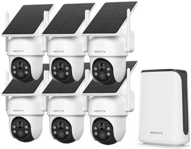 ARCCTV 360° PTZ Wireless Solar Security Cameras System 6-Cam-kit with NVR