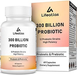 300 Billion CFU Probiotics - Probiotics for Women and Men - 12 Probiotic Strains Plus Prebiotic, Immune & Digestive Health, Gut Health, Reduce Gas & Bloating , 60 Capsules