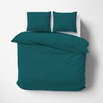 Day Care IMPRESSIBLE Super Soft Microfiber 3 Piece Duvet Cover Set Size (61X91 Inches) and 2 Pillow Cover (18X28 Inches) - Single Bed Size/Teal