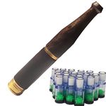 VOVCIG Wooden Cigarette Holder With 20 Cigarette Filters Handmade from Natural Ebony（Black）