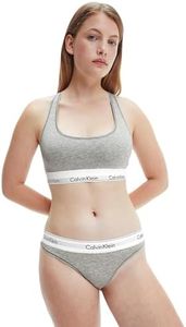 CALVIN KLEIN womens Modern Cotton Bralette Mid Grey Small