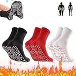 3 Pairs Self Heating Socks, Men Women Winter Thermal Heated Socks Anti-Freezing Breathable Unisex Foot Warmer Socks, Mix Color Warm Heated Socks, For Outdoor Sports Hiking Ski Walking Xmas Gifts