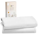 California Design Den Queen Size Pillow Cases 2 Pack, 100% Cotton, Set of 2 White Pillow Cases Queen, Soft & Cooling Sateen Weave for Standard and Queen Pillows (White)