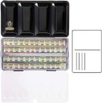 SCHMINCKE Horadam 48 Half Pan Watercolor Set, an Aluminum Tin.General Selection + 2 Watercolor Postcards. Made in Germany
