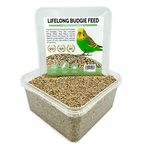 Budgie Food Premium Bird Seed Food Mix Natural & Healthy Treats Snacks Gourmet Choice 2.4L Resealable Tub 1.8kg