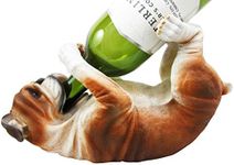Atlantic Collectibles British Bulldog Canine Dog 10.25" Long Wine Bottle Holder Caddy Figurine