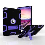 iPad Air Case,iPad 5 Case, Dooge Three Layers PC&Silicon Armor Defender Heavy Duty Shock-Absorption Rugged Hybrid Full Body Protective Case with Kickstand for Apple iPad Air/iPad 5 (2013 Model)
