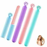 Dwariyan-Hair Comb Portable Travel Lovely Decorative Cartoon Hair Comb With Cover Easy To Carry For Travelling, Multicolour(2 Pcs)