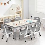 GarveeHome Kids Table and 6 Chair S