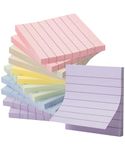 Mr. Pen- Lined Sticky Notes 3x3, 12 Pads, 720 Sheets in Total, Morandi Colors, Sticky Notes with Lines, Sticky Note Pads, Sticky Pads, Sticky Notes Lined, Colorful Sticky Notes, Mr Pen Sticky Notes