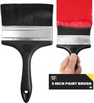 SOL Large Paint Brush 5 Inch, No Bristle Loss, Ideal Masonry Paint Brush, Plastering Brush Wallpaper Brush Emulsion Brush Pasting Brush Wallpaper Masonry Brush Fence Brush Paste Brush for Wallpapering