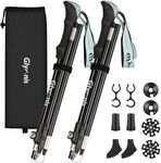 Glymnis Walking Poles 2 Pack Collapsible Walking Poles for Women Men with Quick Lock System, Foldable Hiking Trekking Poles for Senior Trekking, Backpacking