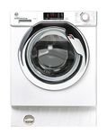 Hoover H-Wash 300 HBWS49D1ACE Integrated Washing Machine, 9KG, 1400RPM, White/Chrome