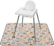 S&T INC. Baby Splat Mat for Under High Chair, Waterproof Highchair Mat for Floor with Anti-Skid Backing, Machine Washable, 42 Inches by 51 Inches, Sea Creatures