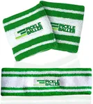 Super Fly Goods Sweatbands Pickleball Golf Tennis 1 Headband 2 Sweat Bands in Set Great Gift or for Your Sports or Team (Pickleball Head & Wristband Set)