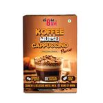 8AM Koffee Muesli Cappuccino 400g Box | Coffee, Oats, Black Raisins & Bran | 100% Arabica Beans | High-Fiber Breakfast Cereal - 74% Fruits, Nuts & Grains - Energize Your Mornings!