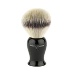 Edwin Jagger Silver Tip Synthetic Shaving Brush Ebony Medium