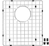 TORIBIO Kitchen Sink Grid, 15"×13" Stainless Steel Bottom Grid Sink Protectors for Single or Double Bowl Sink, Non-Skid Sink Protectors for Kitchen Sink Protection Grid with Small Rounded Corner