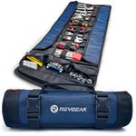 reygeak 25 Pocket Tool Roll Organizers,1680D PVC Wrench Roll Up Pouch,Heavy Duty Roll Up Tool Bag Organizer for Electrician,Carpenter,Mechanic or Hobbyist
