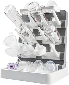 Venuekkuri Baby Bottle Drying Rack, Vertical Standing Bottle Dryer Rack Holder-Space Saving Baby Bottle Organizer for Countertop-Holds Up to 12 Baby Bottles & Cup