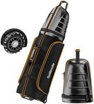 Golf Travel Bags for Airlines with Carbon Fiber Hard Top, Protective Club Traveling Cover with Wheel, Golf Club Carrier Case for Airplanes, Thick Padding, Durable Zipper and 2 Sided Spacious Pockets