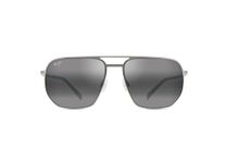 Maui Jim Unisex's Sharks Cove Sunglasses, Titanium/Neutral Grey Polarized, Medium