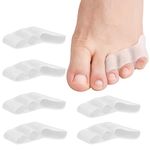 Emperoch 3 Pairs Toe Separators,Silicone Toe Spacers for Women Men to Correct Bunion,Toe Spreaders,Bunion Pads,Toe Straighteners for Hammertoes,Relieve Feet Pain,Friction