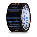 VCR Amazon Printed Prime Tape - Black Color - 100 Meters in Length - 72mm / 3" Width - 1 Roll Per Pack - BOPP Amazon Packing Tape for Packing Boxes for orders