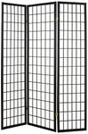 ORE International R530 3-Panel Room Divider, Black