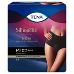 Tena Silhouette High Waist Underwear Plus Black Medium, Pack of 9