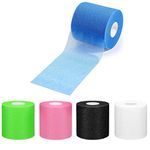 5 Rolls Prewrap Athletic Tape Foam Underwrap Bandage Sports Tape for Wrists Elbows Knees Ankles Hair,Latex Free,2.75 Inches x 30 Yards(White,Green,Blue,Black,Pink)