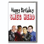 Cheeky Chops Funny Birthday Card Retro TV Show Dwarf Lister Smeg Head Dad Brother - IN06, Multi