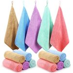 Meng Jiaran 10 Pcs Flannel Face Cloth Soft Face Flannels Toddler Flannels Wash Towels Quick Dry Reusable Face Body Cloths With Loop For Baby Kids